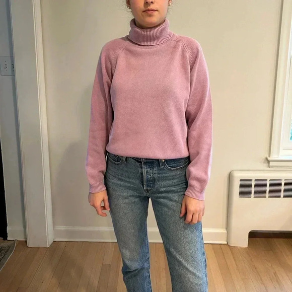 JEAN PIERRE 100% COTTON Lavender Classic Fit Turtleneck Sz M - Picture 1 of 6